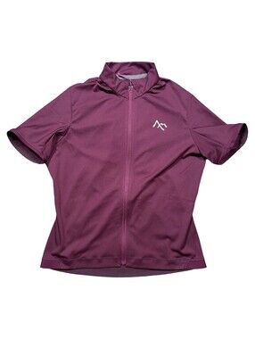 7mesh Britannia Jersey SS Women's M Maroon Purple Full Zip Cycling Bike Jersey